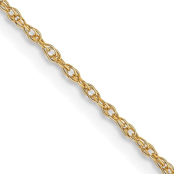 10k Yellow Gold .7mm Carded Cable Rope Chain, 18in 10k Yellow Gold .7mm Carded Cable Rope Chain, 18in