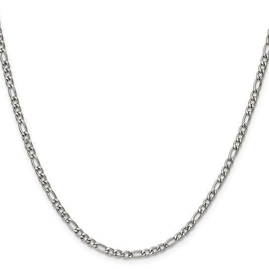 Chisel Stainless Steel Polished 3mm 22 inch Figaro Chain Chisel Stainless Steel Polished 3mm 22 inch Figaro Chain
