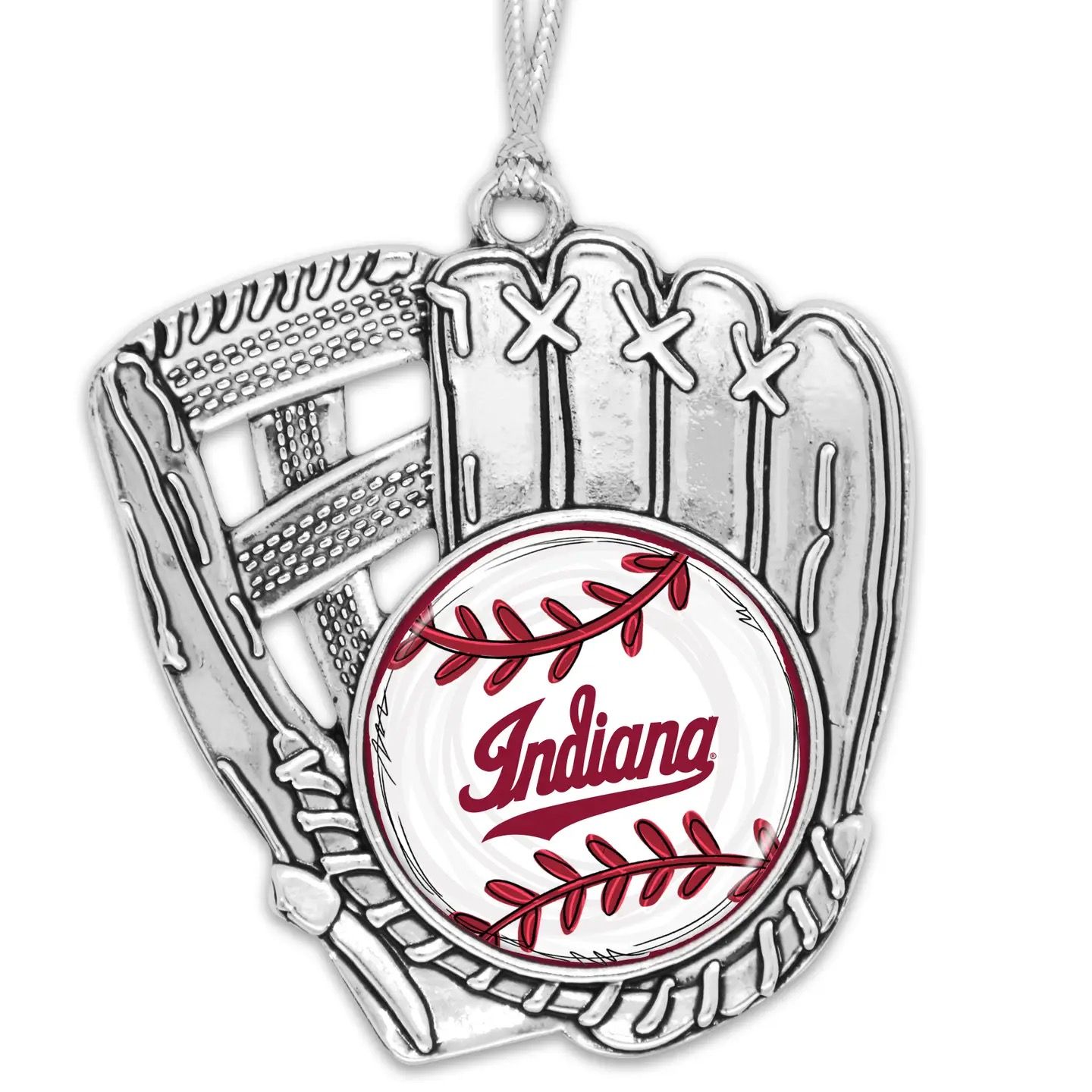 Indiana Hoosiers Baseball Glove Ornament Indiana Hoosiers Baseball Glove Ornament