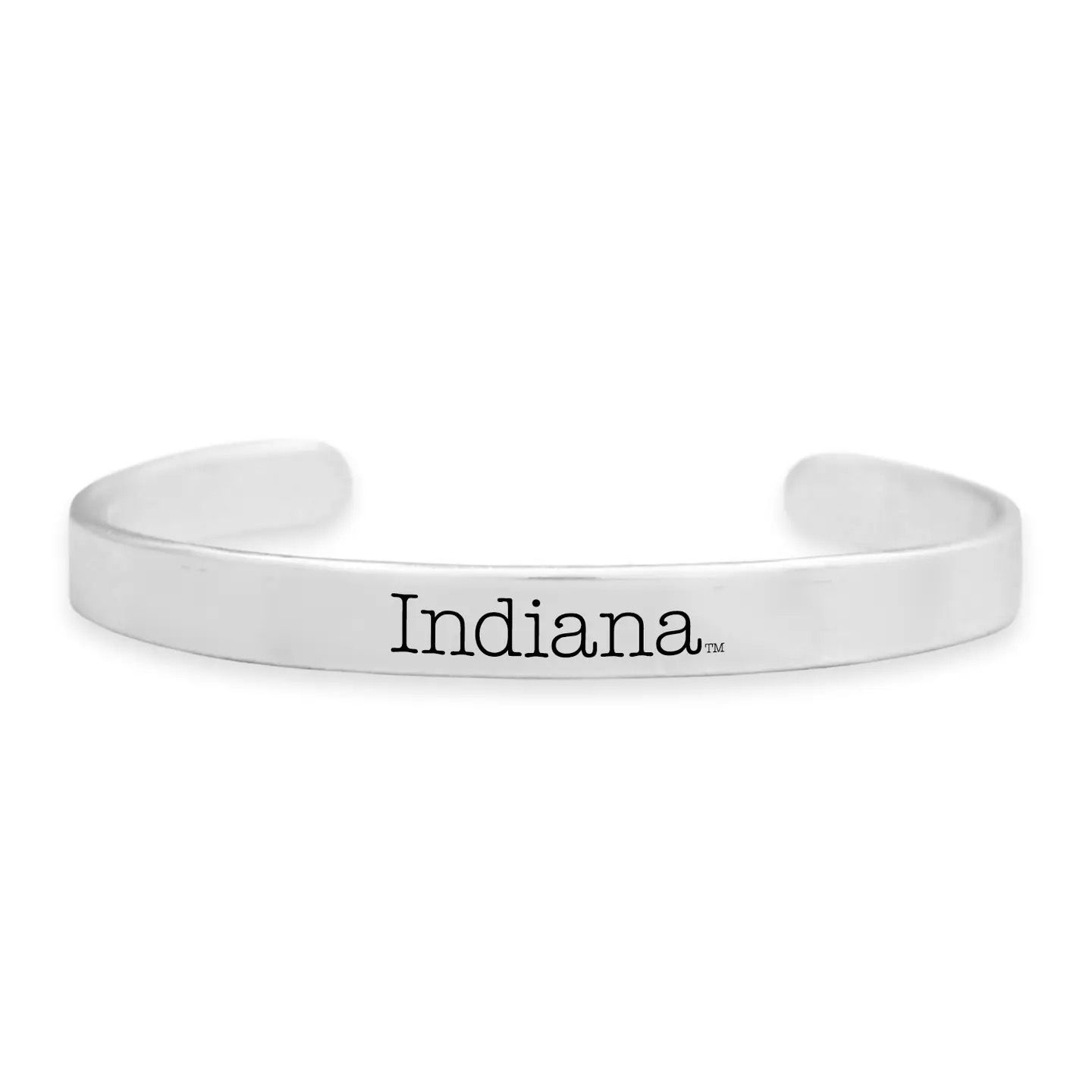 Indiana Hoosiers School Name Silver-Tone Cuff Bracelet Indiana Hoosiers School Name Silver-Tone Cuff Bracelet