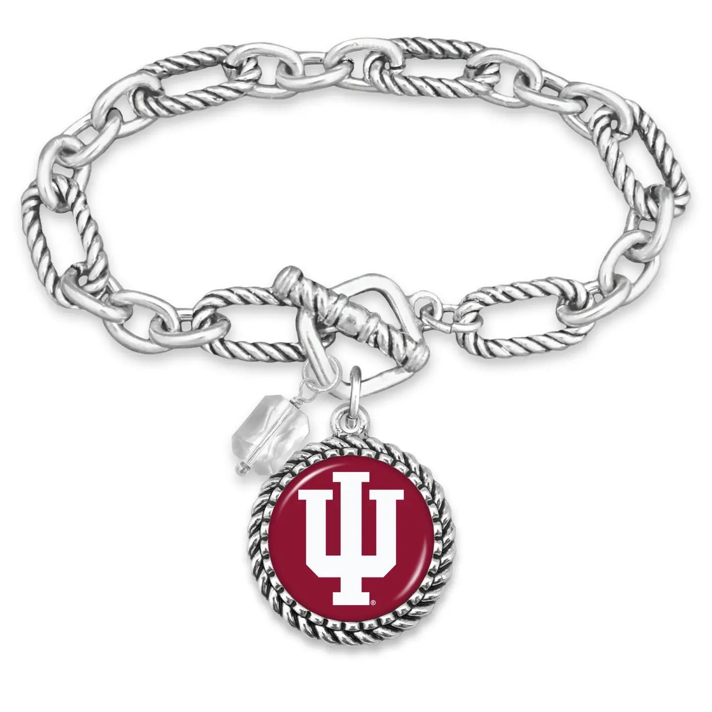 Indiana Hoosiers Silver-Tone Bracelet Indiana Hoosiers Silver-Tone Bracelet