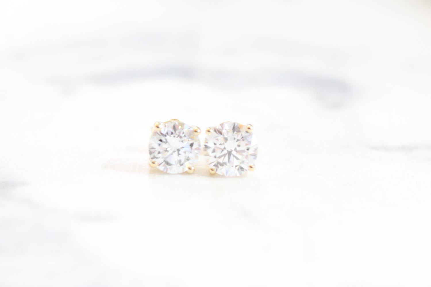 14K Yellow Gold 3.05 Ctw Lab Grown Diamond Earring Studs 14K Yellow Gold 3.05 Ctw Lab Grown Diamond Earring Studs