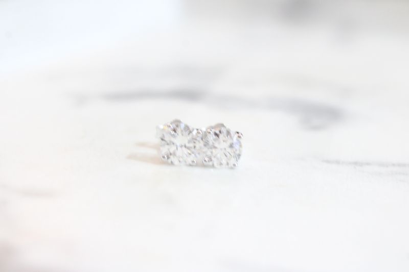 14K White Gold 2.11 Ctw Lab Grown Diamond Earring Studs 14K White Gold 2.11 Ctw Lab Grown Diamond Earring Studs