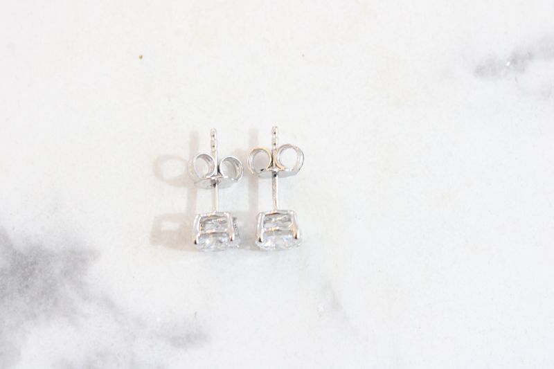 14K White Gold 1.54 ctw Lab Grown Diamond Earring Studs 14K White Gold 1.54 ctw Lab Grown Diamond Earring Studs