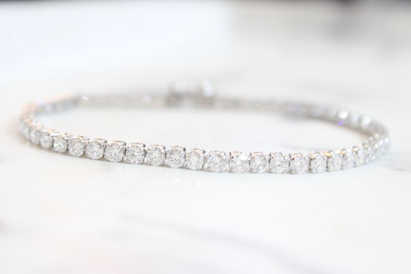 14K White Gold Lab Grown 3ctw Diamond Tennis Bracelet 14K White Gold Lab Grown 3ctw Diamond Tennis Bracelet