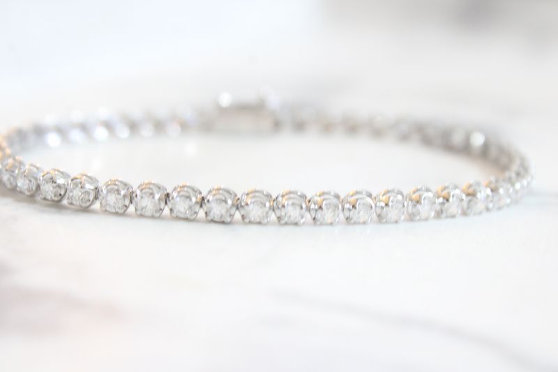 14K White Gold Lab Grown 3ctw Diamond Tennis Bracelet 14K White Gold Lab Grown 3ctw Diamond Tennis Bracelet