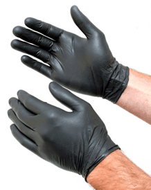 Black Nitrile Gloves 5.3mil | Size Medium