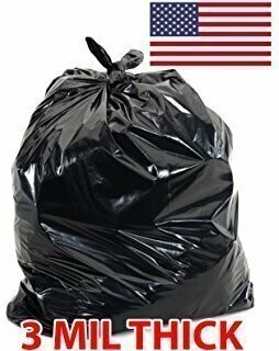 3 Mil Black Flap Tie Contractor Bags 42gl | 32-Count
