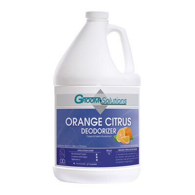 Groom Solutions, Deodorizer, Orange Citrus, 1 Gallon
