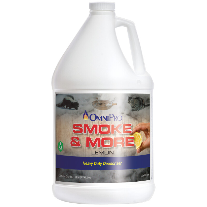 OmniPro, Odor Remover, Smoke & More Odor Neutralizer, Lemon, 1 Gallon