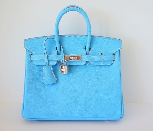 light blue hermes bag