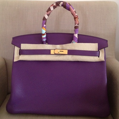 35 cm Ultraviolet Clemence Leather 