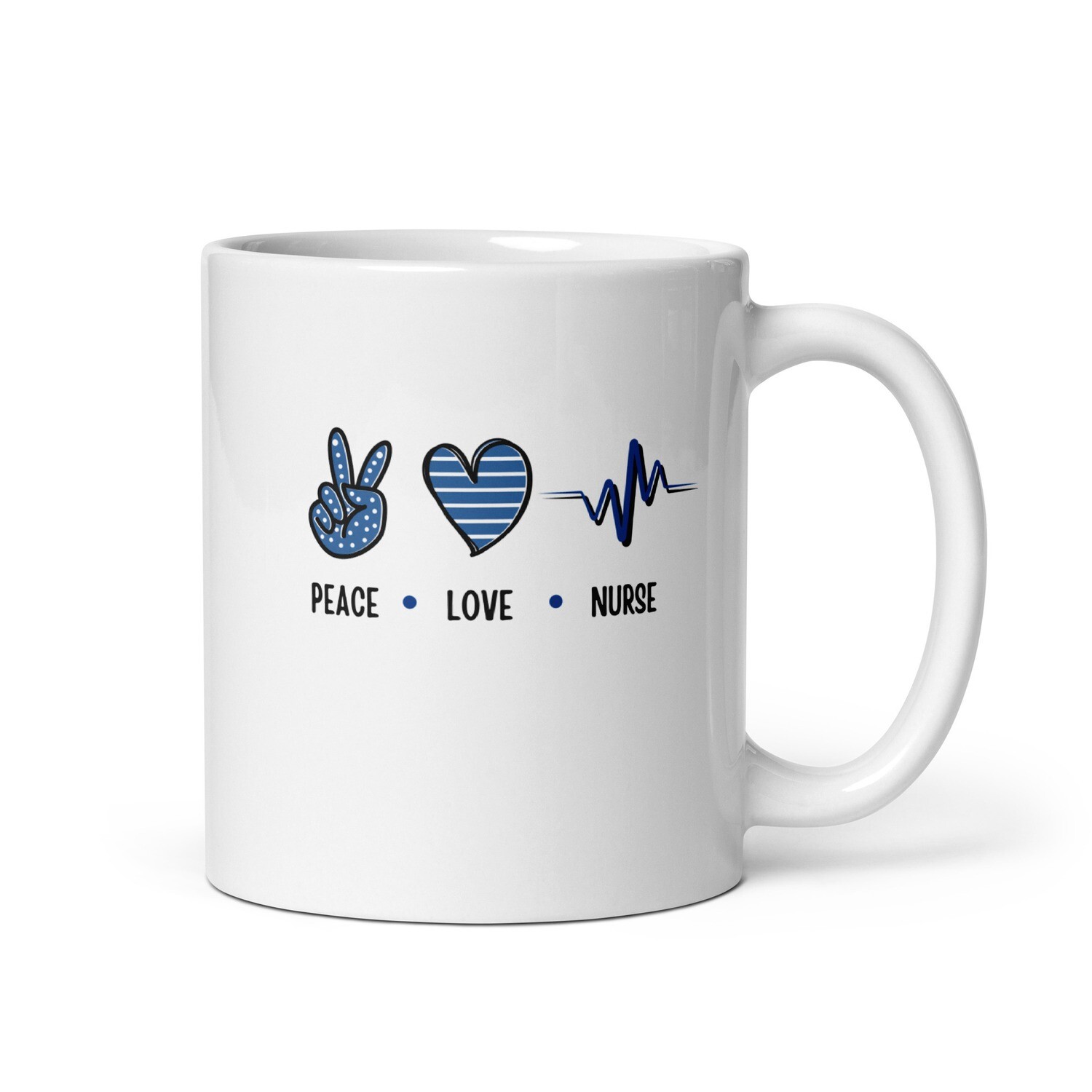 Peace & Love Nurse Glossy Mug Peace & Love Nurse Glossy Mug