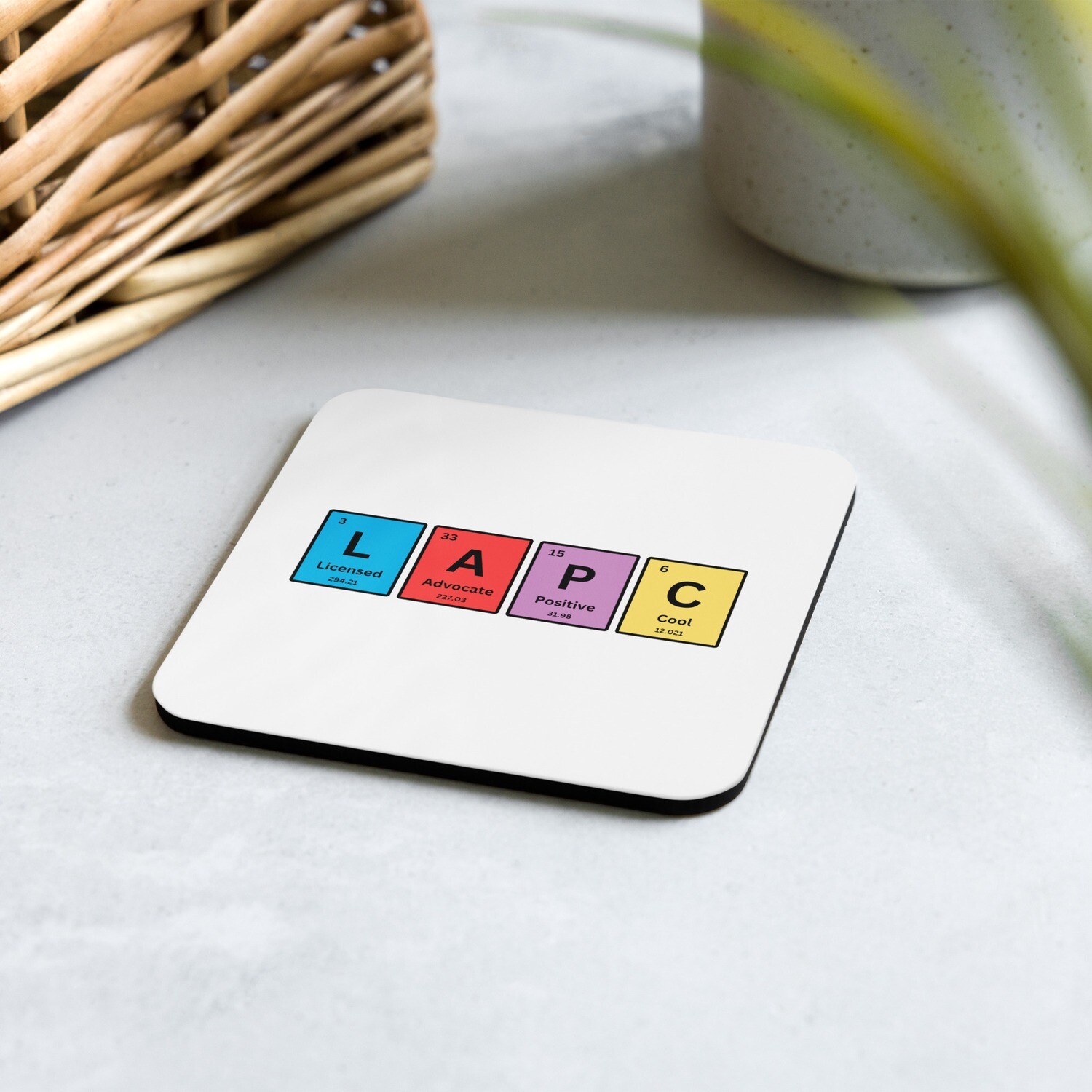 LAPC PT Cork-Back Coaster (Single)