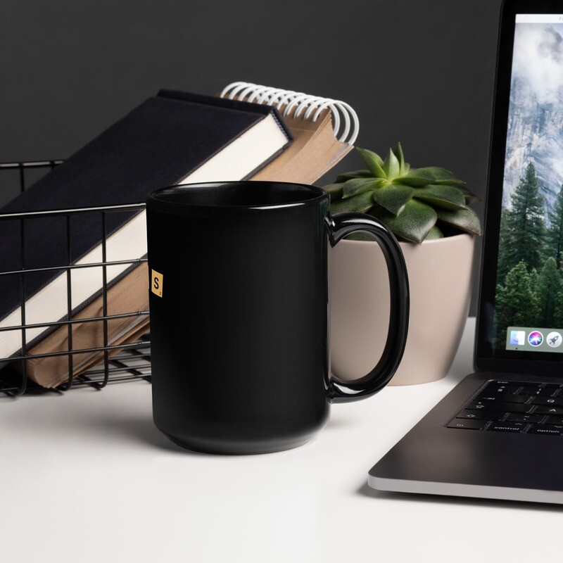 BOSS Black Glossy Mug