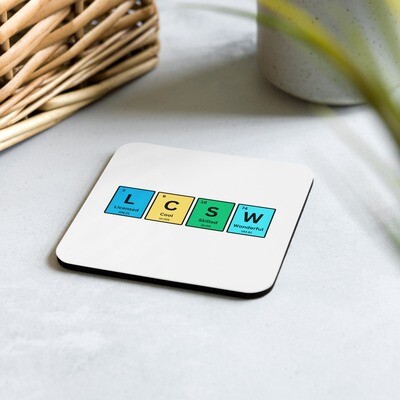 LCSW PT Cork-Back Coaster (Single)