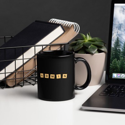 ADMIN Black Glossy Mug