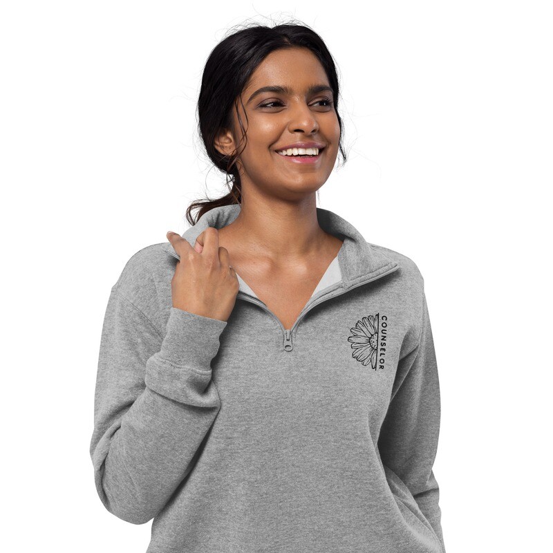 Counselor &amp; Flower Unisex Fleece Pullover