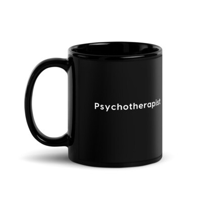 Psychotherapist Black Glossy Mug