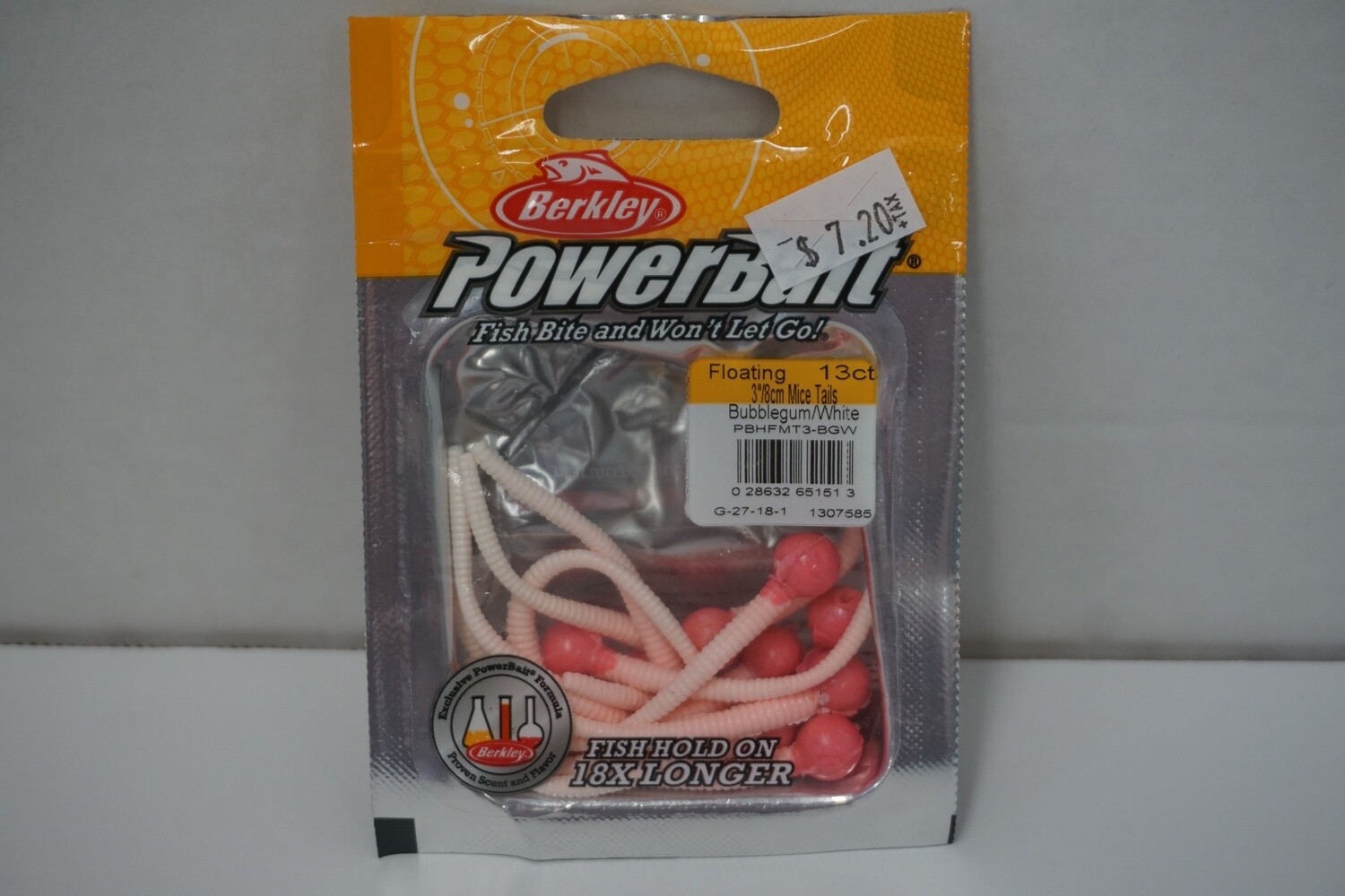 Berkley Power Bait Mice Tails 3 Bubblegum /White