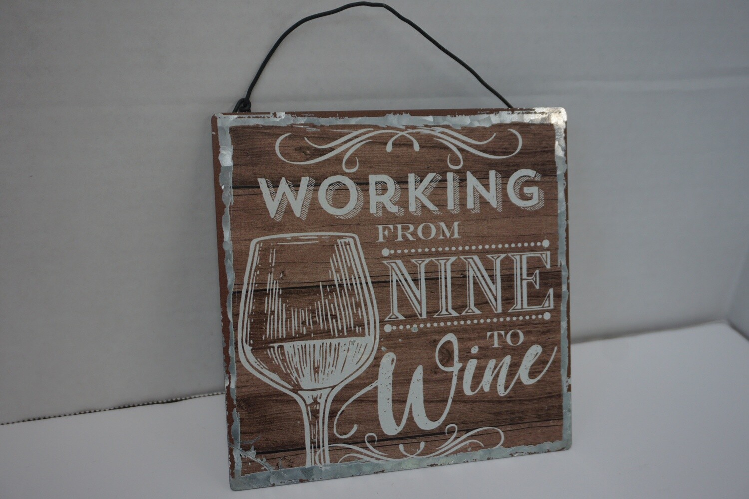 Cheers Wine Decorative Wall Signs Cheers Wine Decorative Wall Signs, Sayings: Working from Nine to Wine