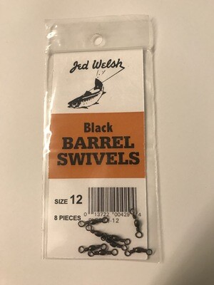Jed Welsh Black Barrel Swivels Sz 12