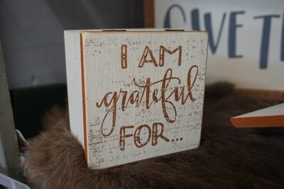 I Am Grateful For... Wood Box