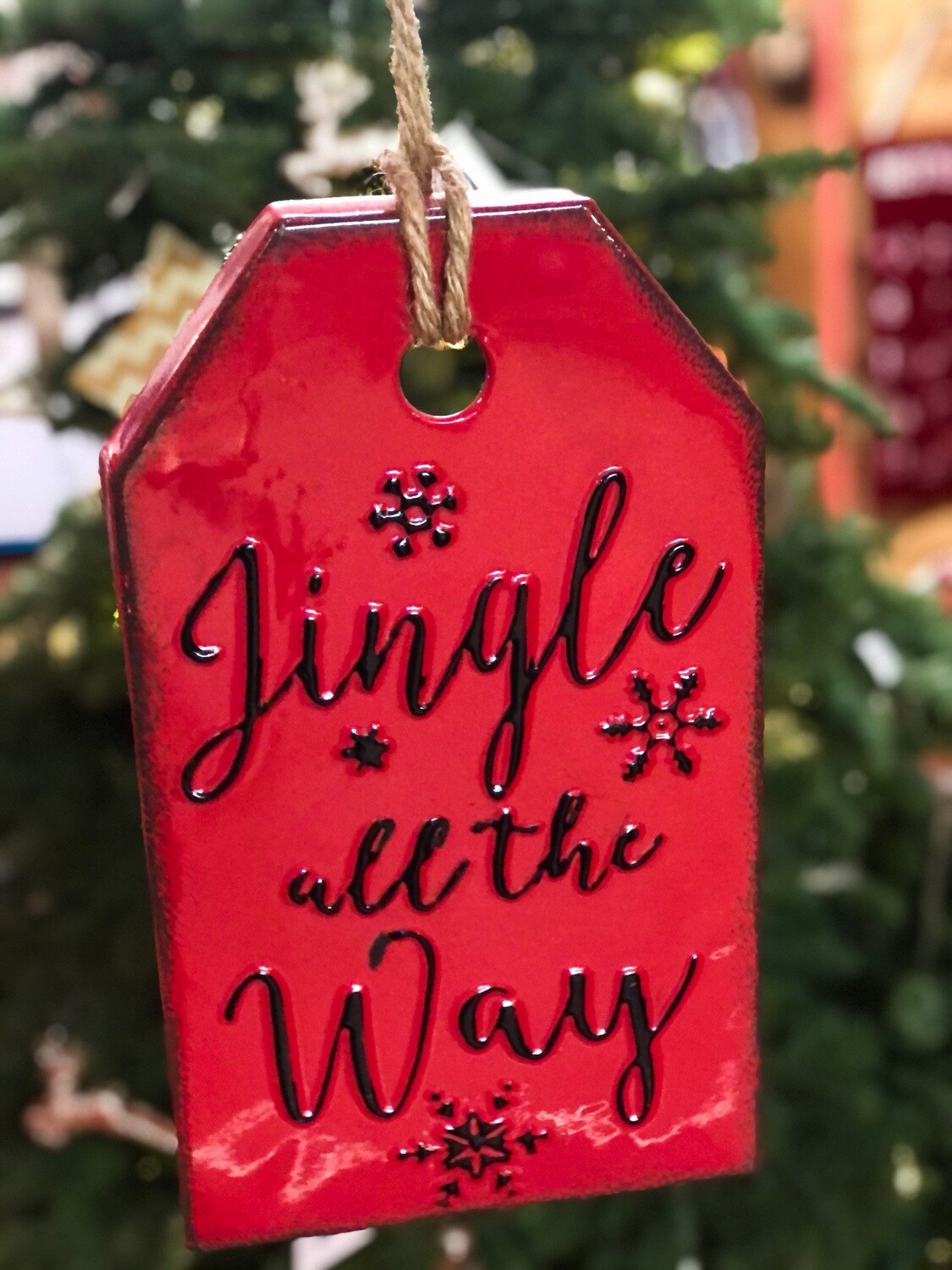 Metal Hang Tag Wall Art Metal Hang Tag Wall Art, Metal Tag Sign: Jingle All the Way
