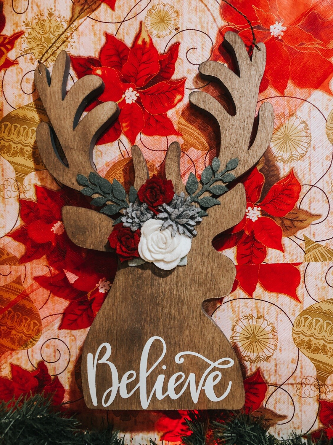 Believe Wall Decor Reindeer