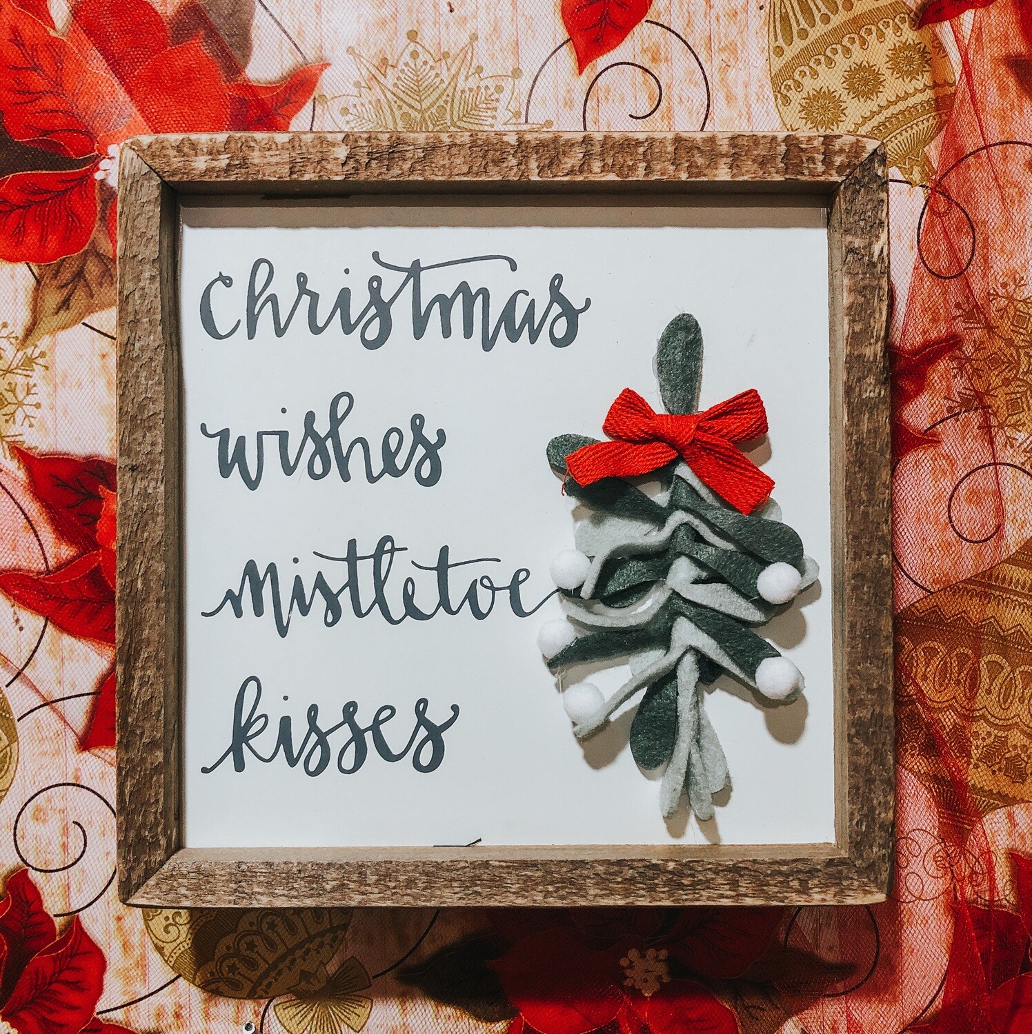 Mistletoe Inset Box Sign Mistletoe Inset Box Sign