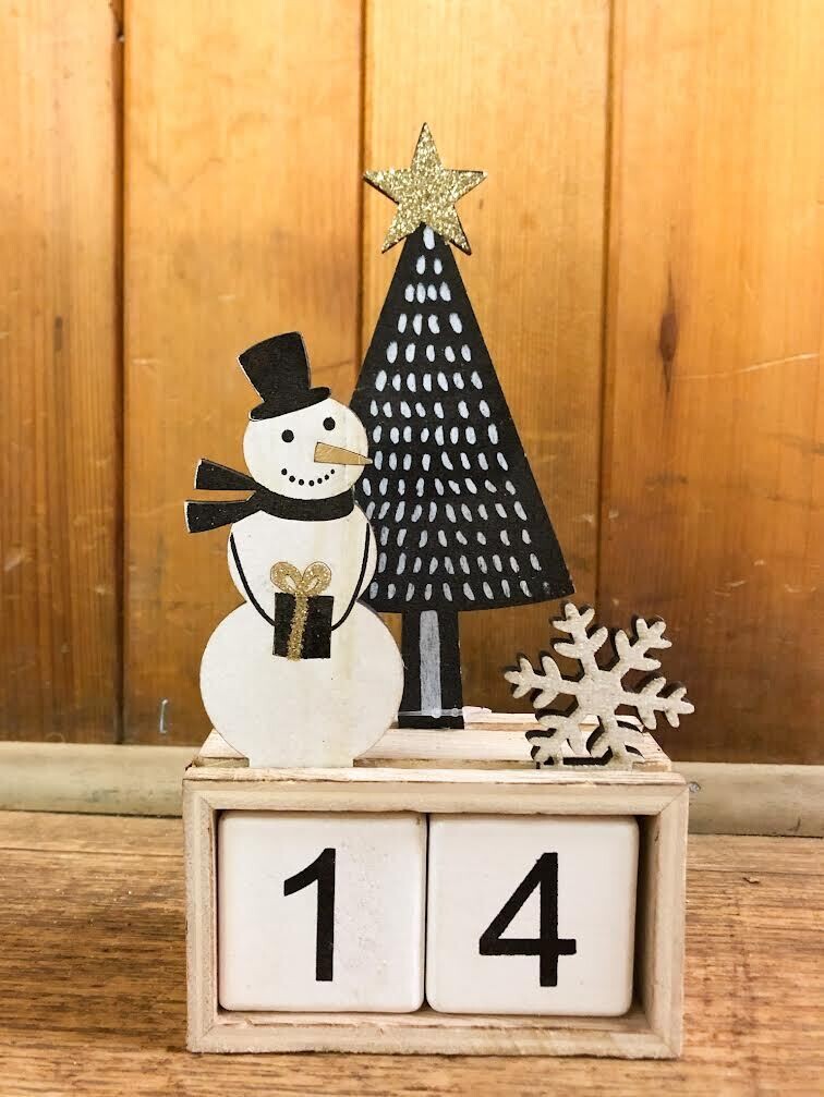 Wood Snowman Countdown Wood Snowman Countdown