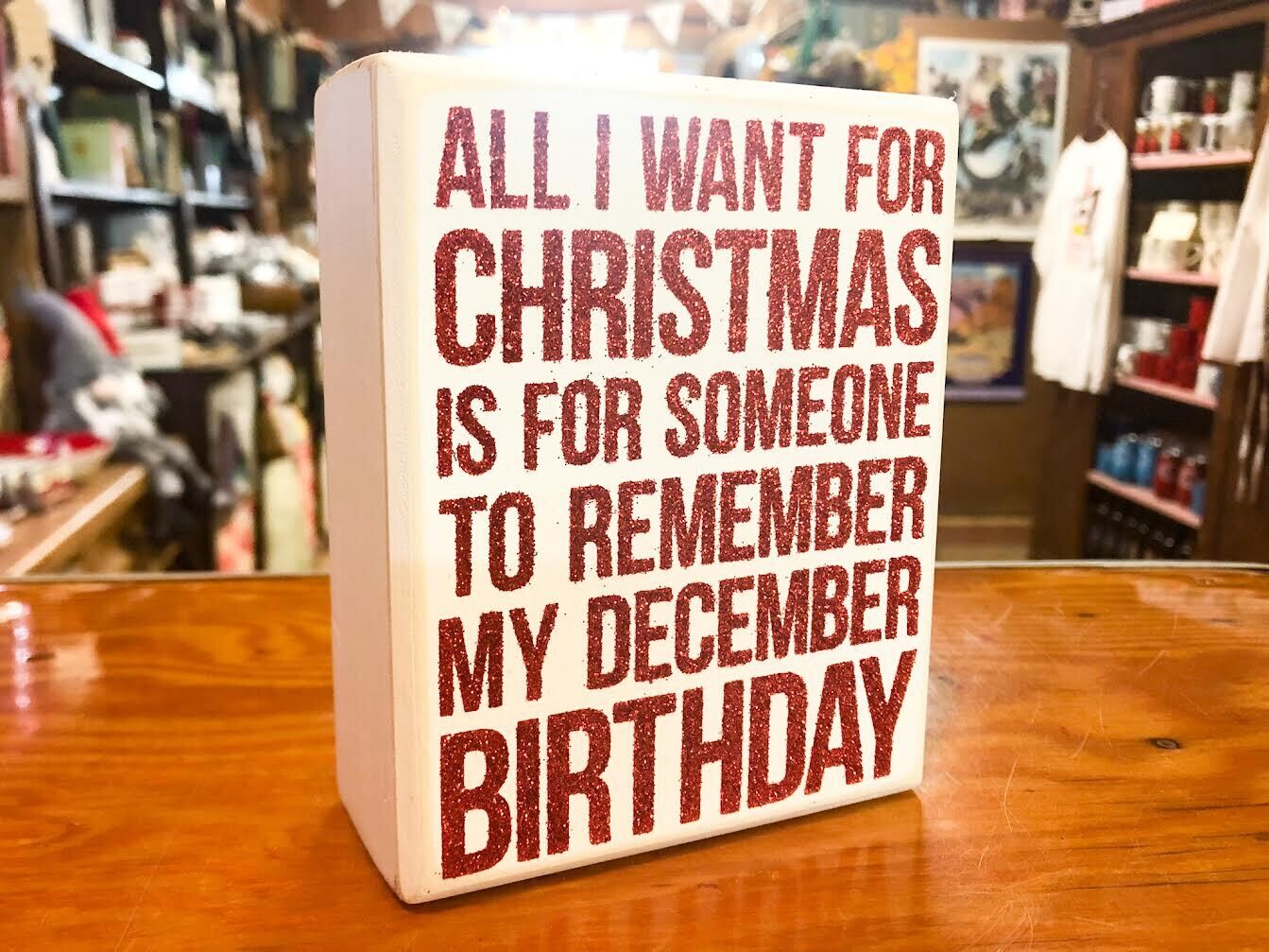 Box Sign - December Birthday