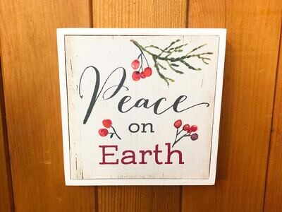 Box Sign - Peace On Earth