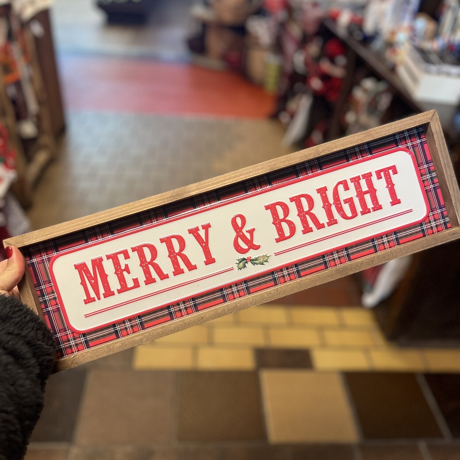 Merry &amp; Bright Sign (Metal)
