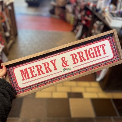 Merry & Bright Sign (Metal)