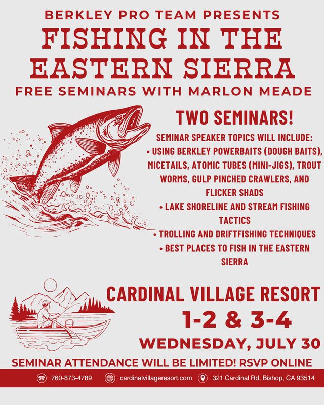 RSVP for the Berkley Fishing in the Eastern Sierra Seminar! 7/30/25 3-4pm