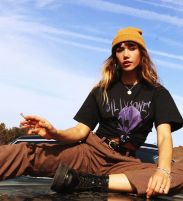 Billy Bones Crop Purple Rain Tee Billy Bones Crop Purple Rain Tee