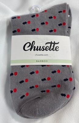 Chusette Mens Socks1/4 Hose Cut Cuffs in Grey Chusette Mens Socks1/4 Hose Cut Cuffs in Grey