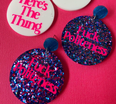 POODLE & PEACH F POLITENESS EARRINGS POODLE & PEACH F POLITENESS EARRINGS