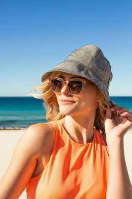ORANGE BICYCLE DESIGNS ART DECO TWEED BUCKET HAT ORANGE BICYCLE DESIGNS ART DECO TWEED BUCKET HAT