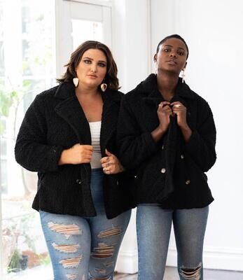 MONICA THE LABEL - LUX TEDDY COAT ONYX MONICA THE LABEL - LUX TEDDY COAT ONYX