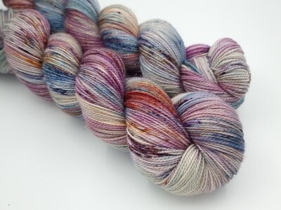 Blackberry Season  Glitter Sock (Silver)