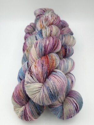 Blackberry Season Glitter Sock (Silver)