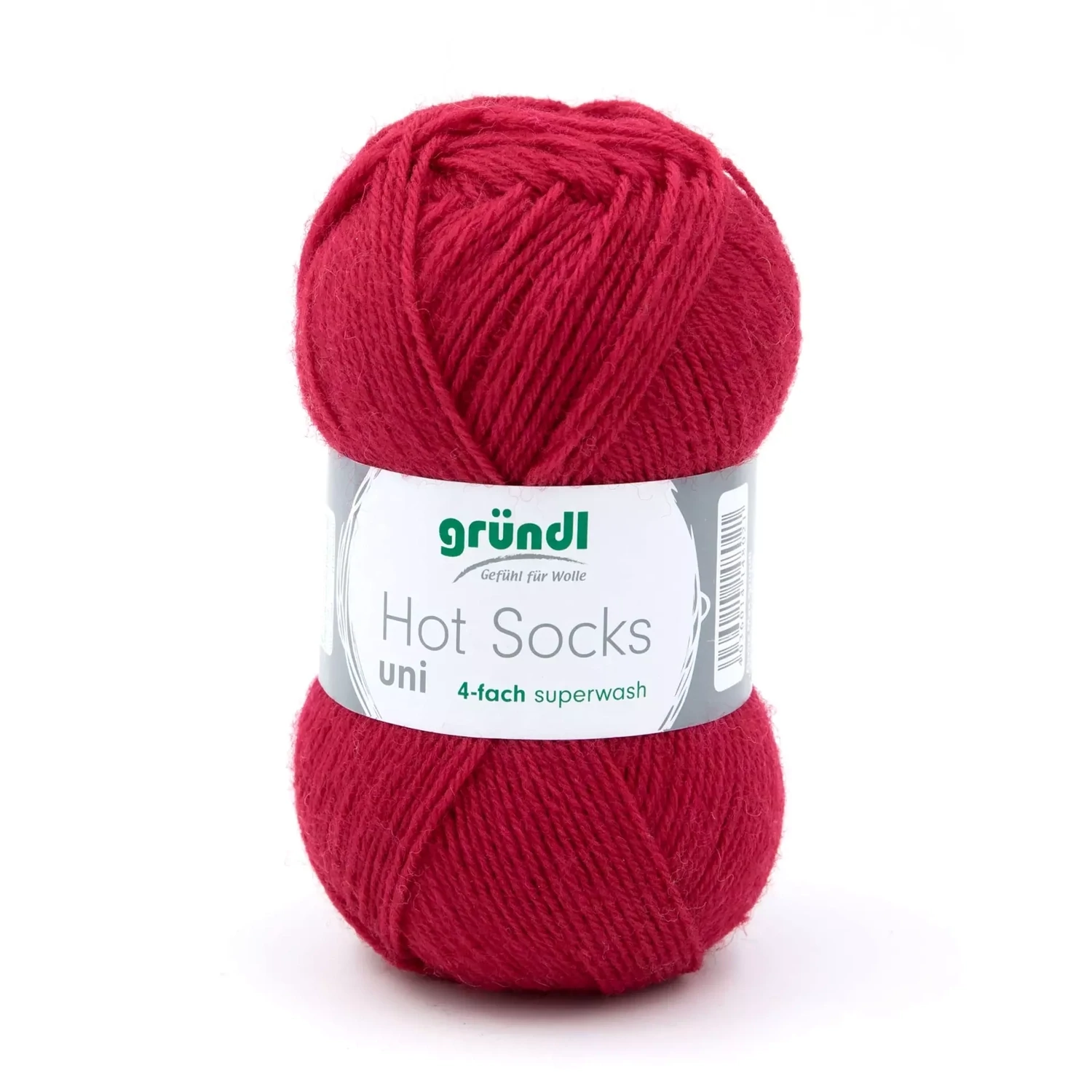 Gründl Hot Socks Uni - Chimney red color no. 34 - 50 g