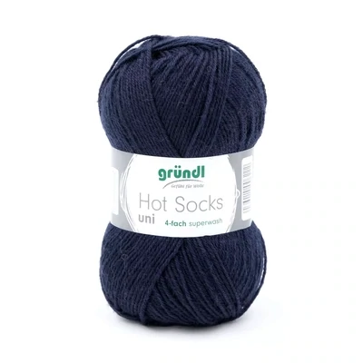 Gründl Hot Socks Uni - Marine color no. 15 - 50 g