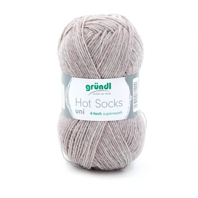 Gründl Hot Socks Uni - Sand color no. 25 - 50 g
