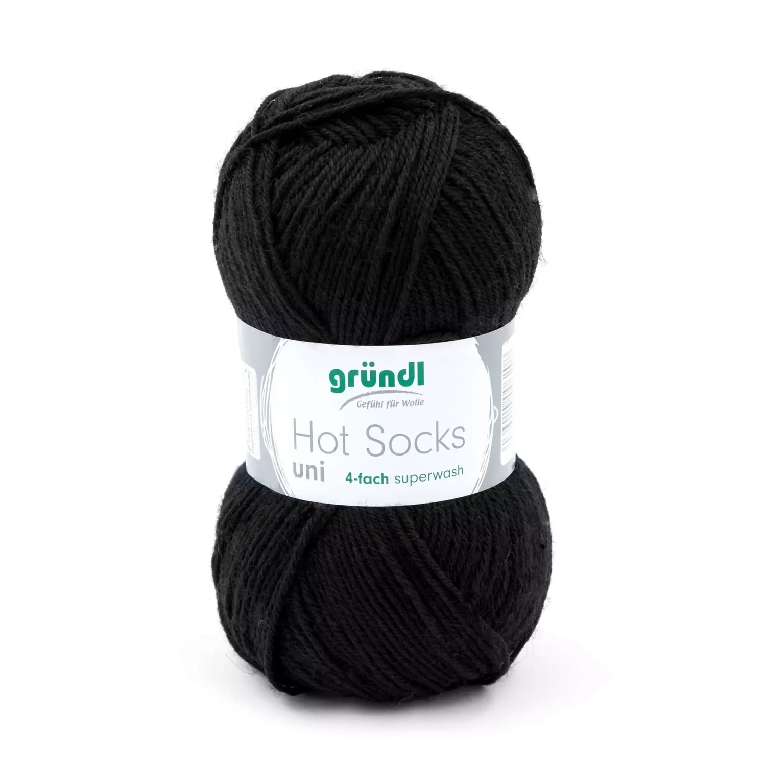 Gründl Hot Socks Uni - Black color no. 18 - 50 g
