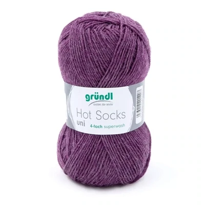 Gründl Hot Socks Uni - Hyazint color no. 60 - 50 g
