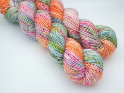 Sage and Stonefruit Ladybug Glitter Sock DK 212m/100g