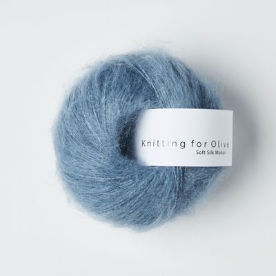 Knitting for Olive Soft SIlk Mohair - Dusty Dove Blue